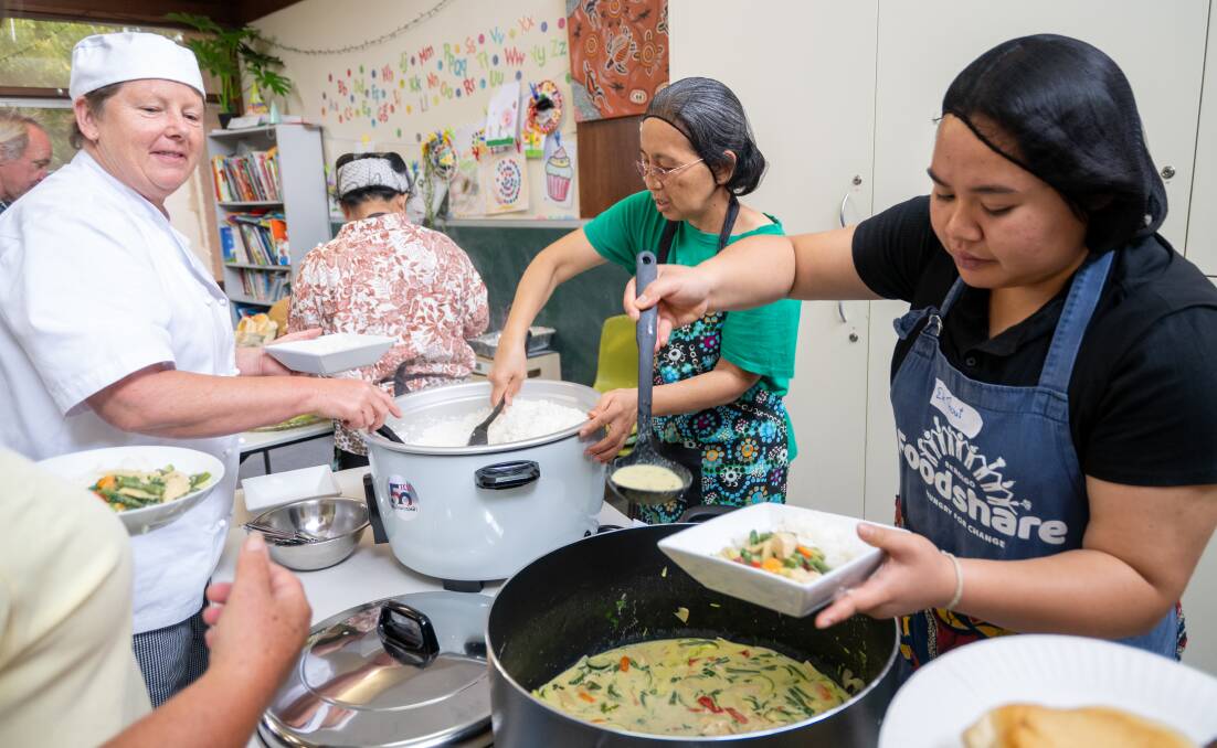 More than 50 people gathered at Long Gully Neighbourhood Centre for a taste of Karen cooking. Pictures by Enzo Tomasiello