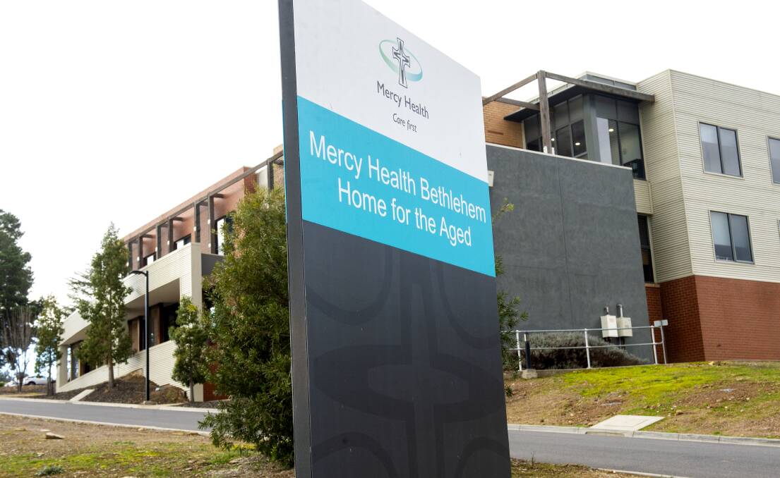 Bendigo's Mercy Health Bethlehem Home for the Aged is closed to visitors after a positive COVID-19 result at the facility. Picture: DARREN HOWE