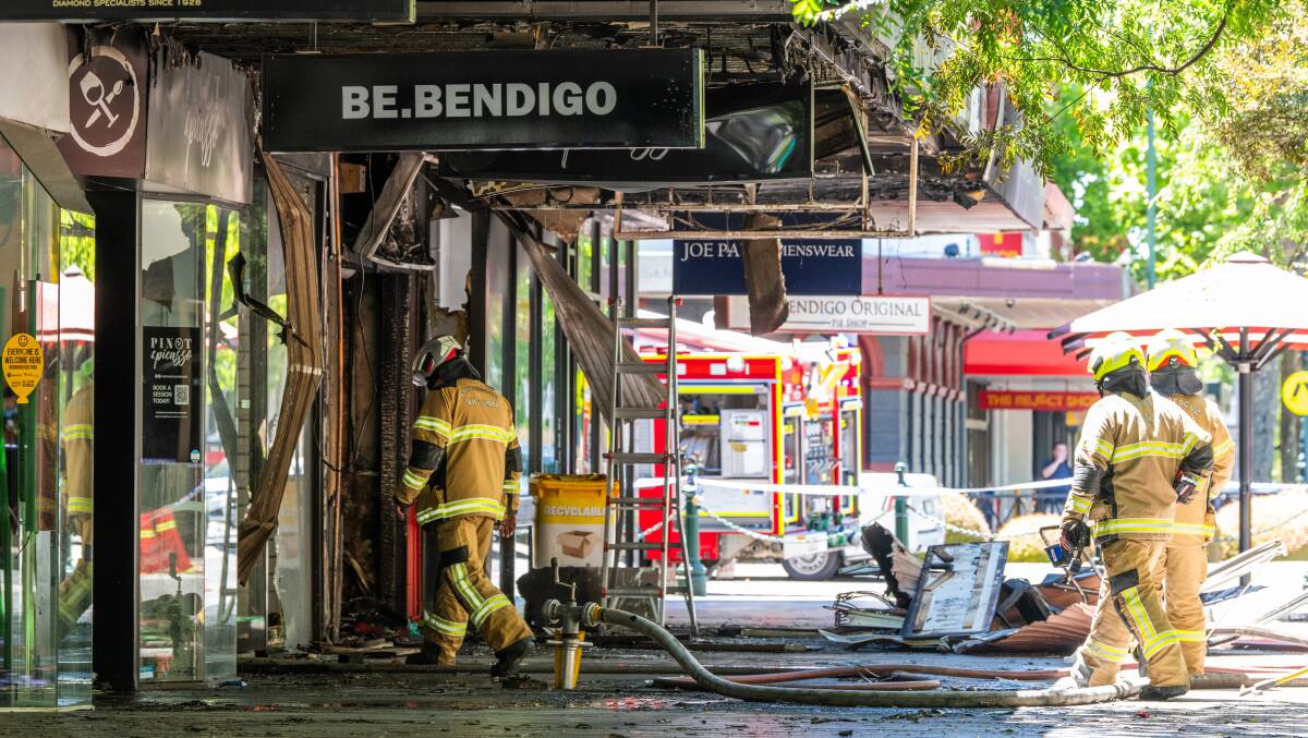 Be.Bendigo's office was caught up in the tobacco shop fire in Hargreaves Mall in January. Picture by Enzo Tomasiello