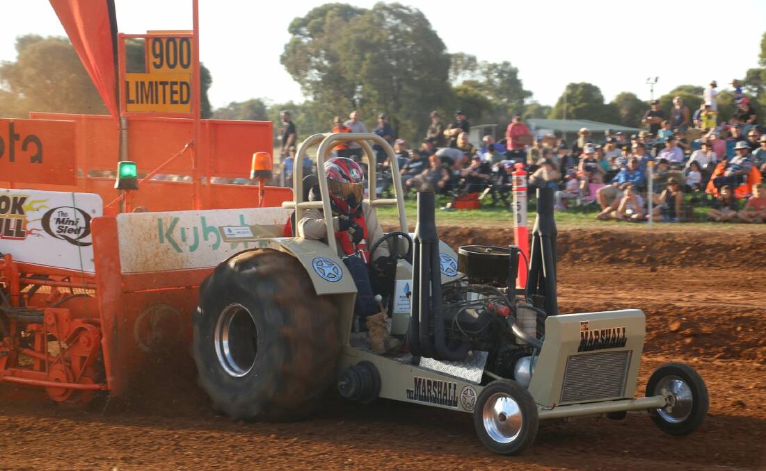 PULLING AWAY: Action from the Elmore Tractor Pull.