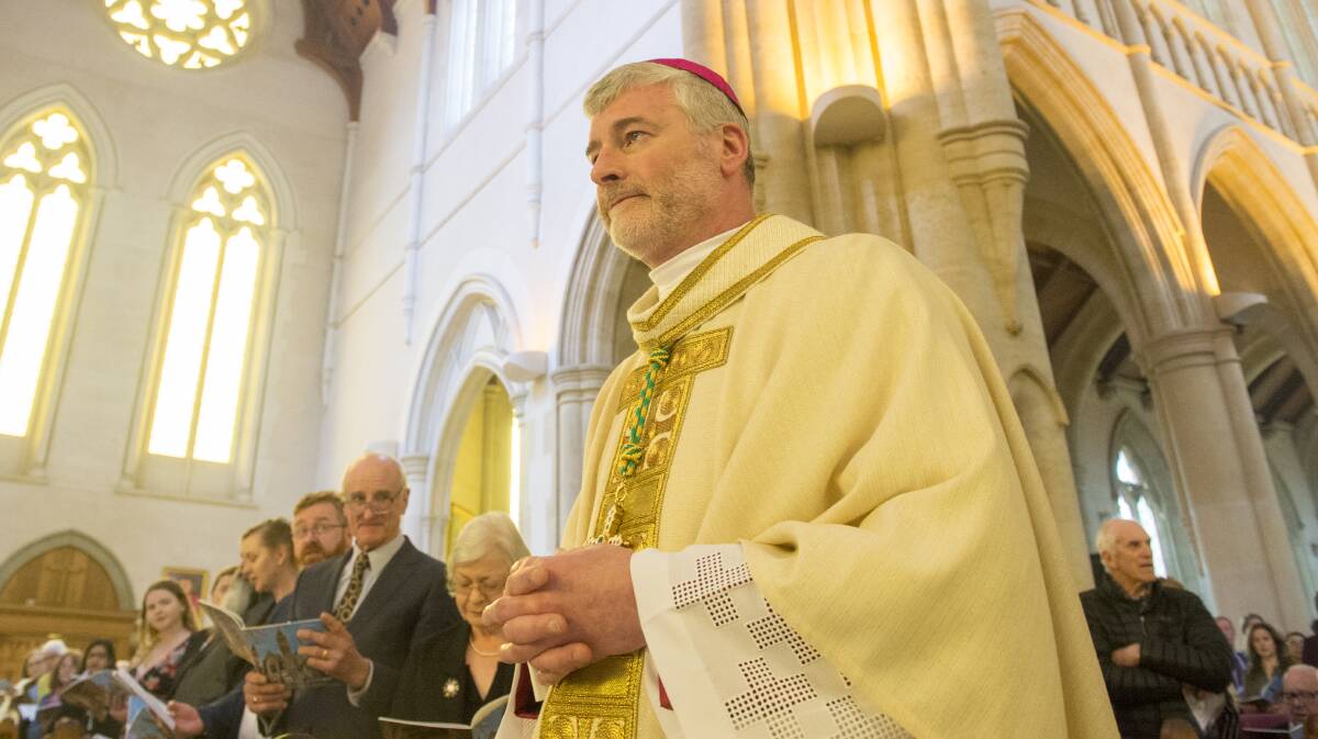 STRONG IN FAITH: Catholic Bishop Shane Mackinlay is buoyed by the growth in Christian education. Picture: DARREN HOWE