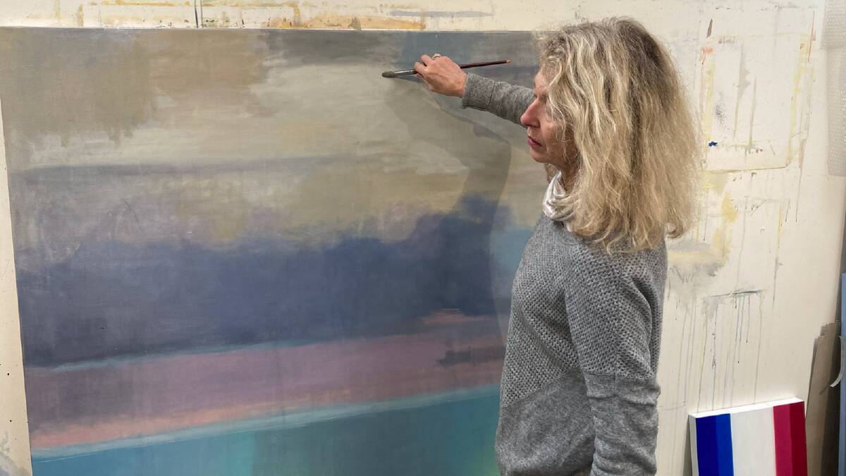 VALE: Artist Lynne Boyd in her Brighton studio.