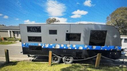 One of the caravans stolen from the Bendigo showgrounds. Picture supplied.