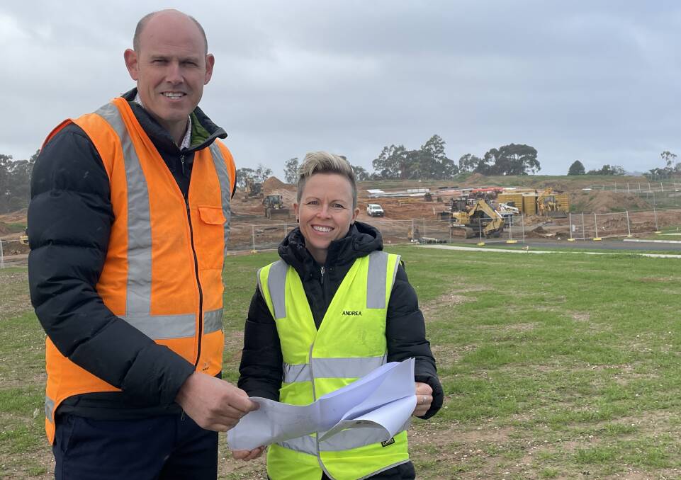 VALUABLE WORK: Villawood regional Victoria general manager Julian Perez and development manager Andrea Smith in Strathfieldsaye where the pipeline has been installed.