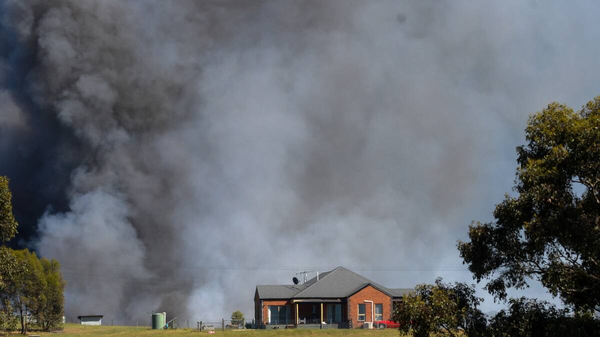 CFA is still responding to the Carisbrook chicken shed fire, the damage is still unconfirmed. PICTURE: Darren Howe.