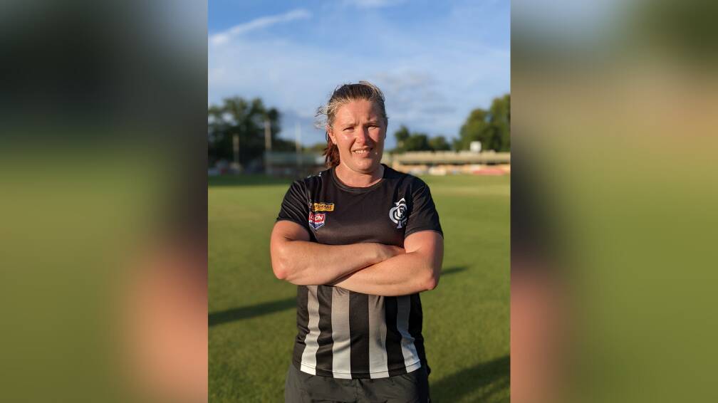 FLYING HIGH: Experienced defender Michelle Barkla will play with Castlemaine this year in the Central Victoria Football League Women's competition. Picture: CFNC