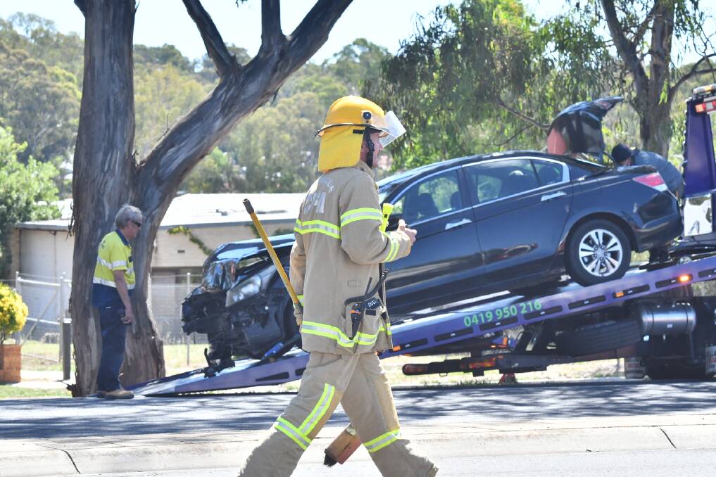 GIVE WAY: Four people were injured in a crash on High Street in Kangaroo Flat on Thursday afternoon. Picture: NONI HYETT