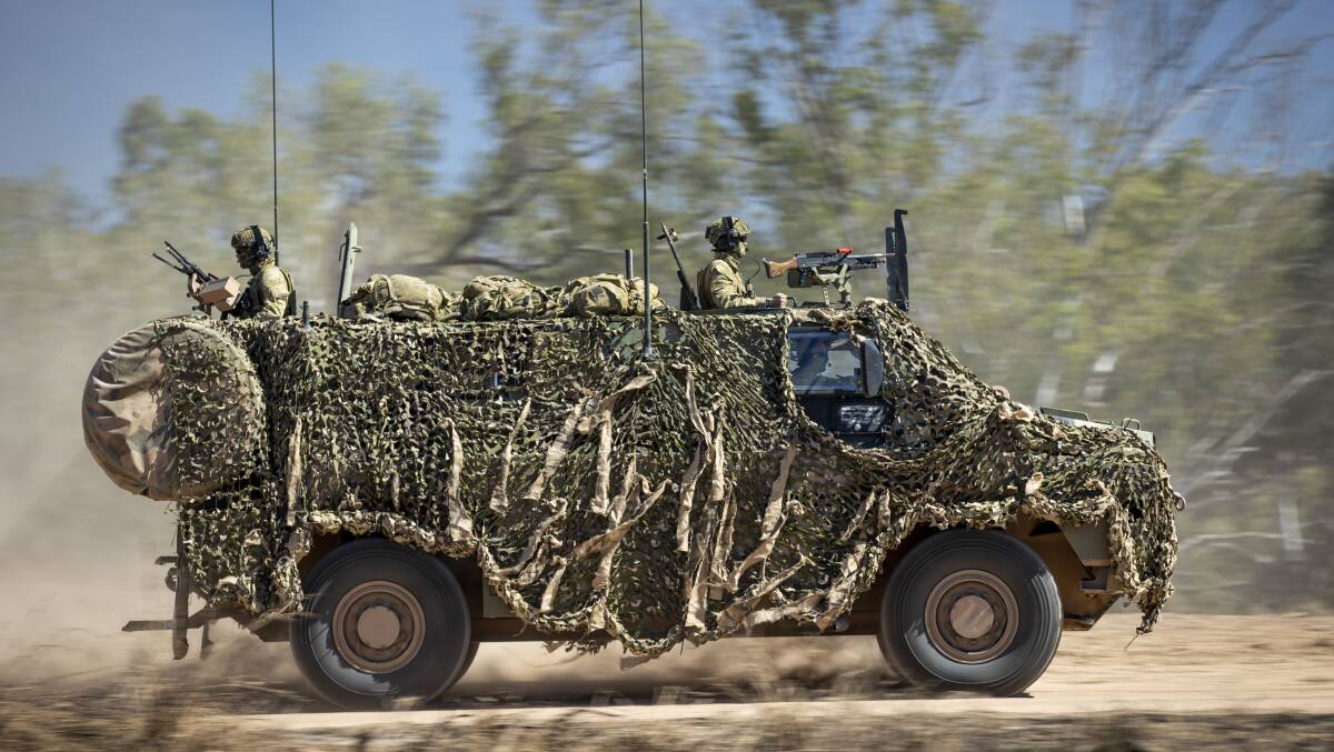 A Bushmaster is put through its paces. Picture: SUPPLIED