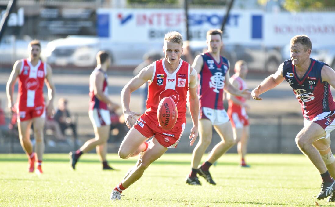 ALL ON THE LINE: Sam Langley is one of the Bloods young brigade who has made an impression this year. Picture: Noni Hyett