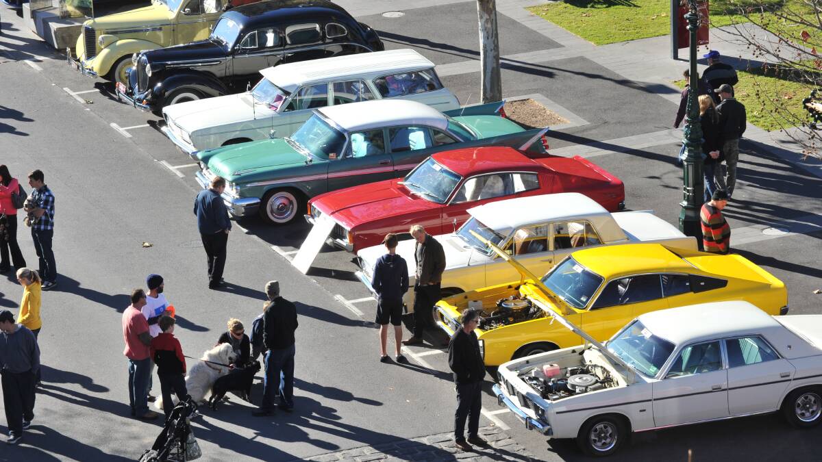 CLASSIC SITE: Chrysler vehicles of all shapes and sizes will take over the town hall precinct on Queen's Birthday weekend for the 15th Annual Midstate Mopars. Picture: Peter Weaving