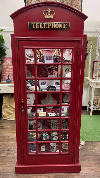 Accessories box: like Dr Who's tardis, this phone booth is different on the inside. Picture: JULIEANNE STRACHAN