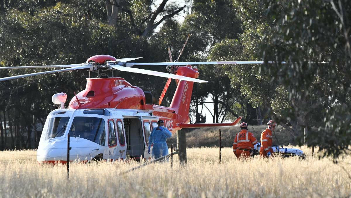 DERBY AIRLIFT: A Queensland man was flown to a Melbourne hospital in November 2021 and later died. Picture: NONI HYETT