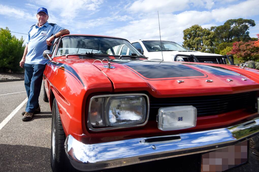 Build to last: Murray Mansfield next to his restored Ford Capri GT mark I at White Hills on Monday. Picture: DARREN HOWE