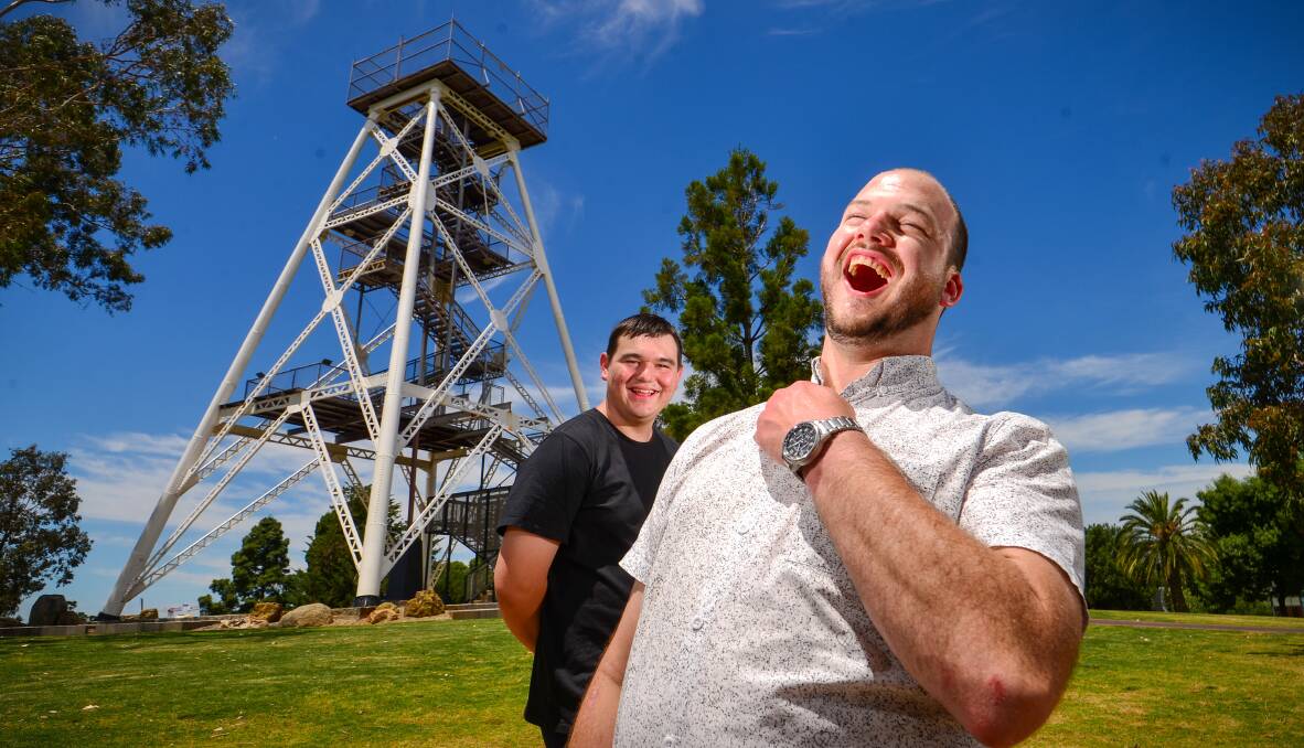 Disability day ambassadors Nick Fitzgerald and Jedd Manton. Picture: DARREN HOWE