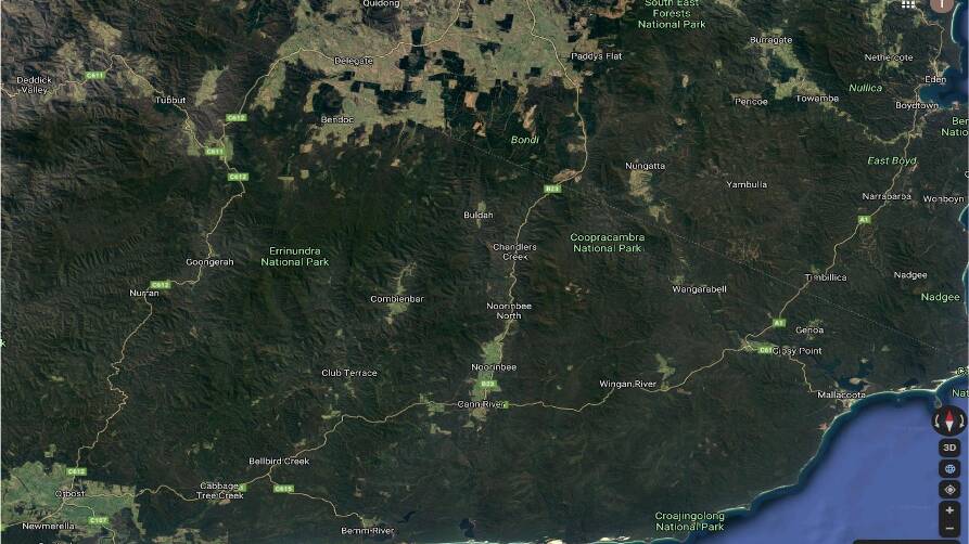 The east Gippsland area ravaged by 2019-2020 fires. Picture: SUPPLIED
