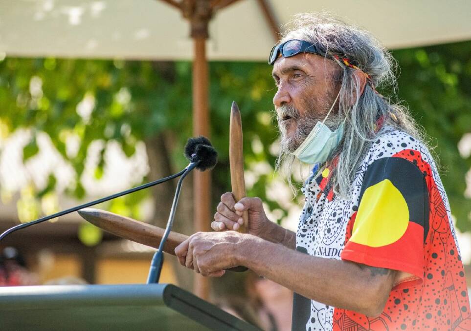 Aboriginal elder Uncle Rick Nelson. Picture: DIANA DOMONKOS