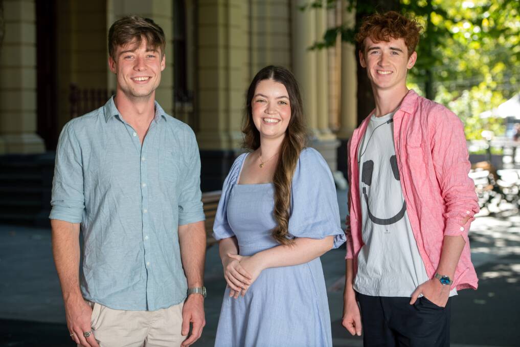 MAKING WAVES: Ryan Peterson, Victoria Tangey and Remus Brasier have been elected to lead the City's Youth Council. Picture: SUPPLIED