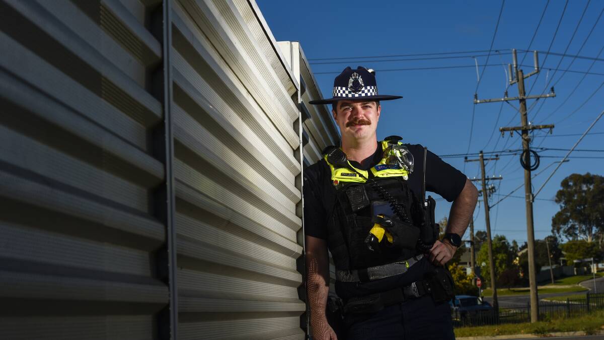 COMMUNITY MINDED: Bendigo constable Benjamin Drechsler said the best part of his job was helping people. Picture: Darren Howe 