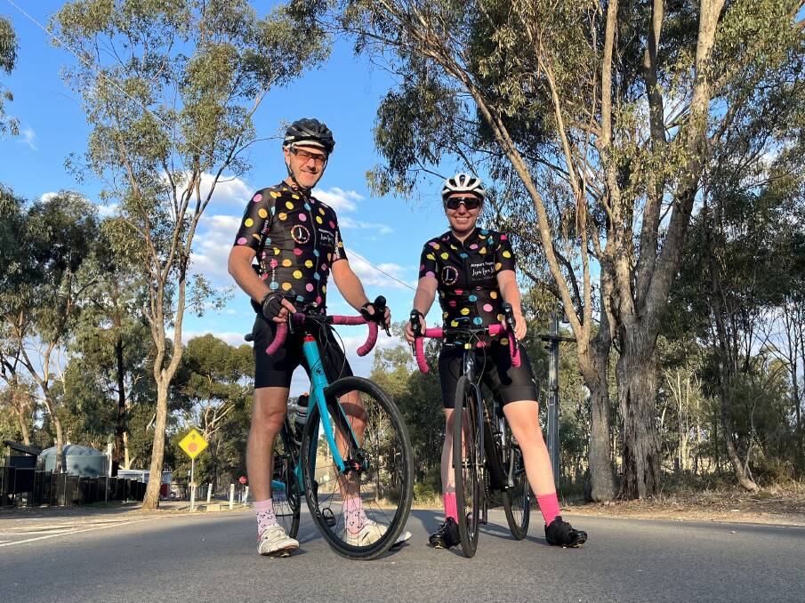 HOT WHEELS: Adrian Martins and Emily Young are ready to bike 1000 kms for a good cause. Picture: Supplied.