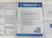 A letter sent by ACT senator Zed Seselja included a postal voting application form and a reply-paid envelope. Picture: Soofia Tariq