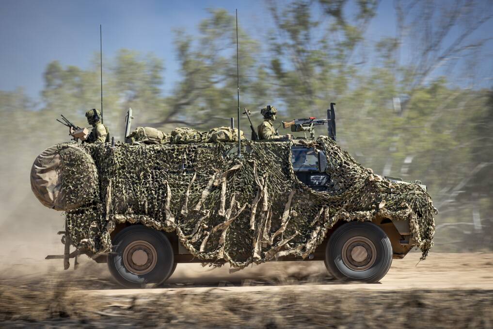 A Bushmaster during a training exercise in Queensland last year. Picture by Defence