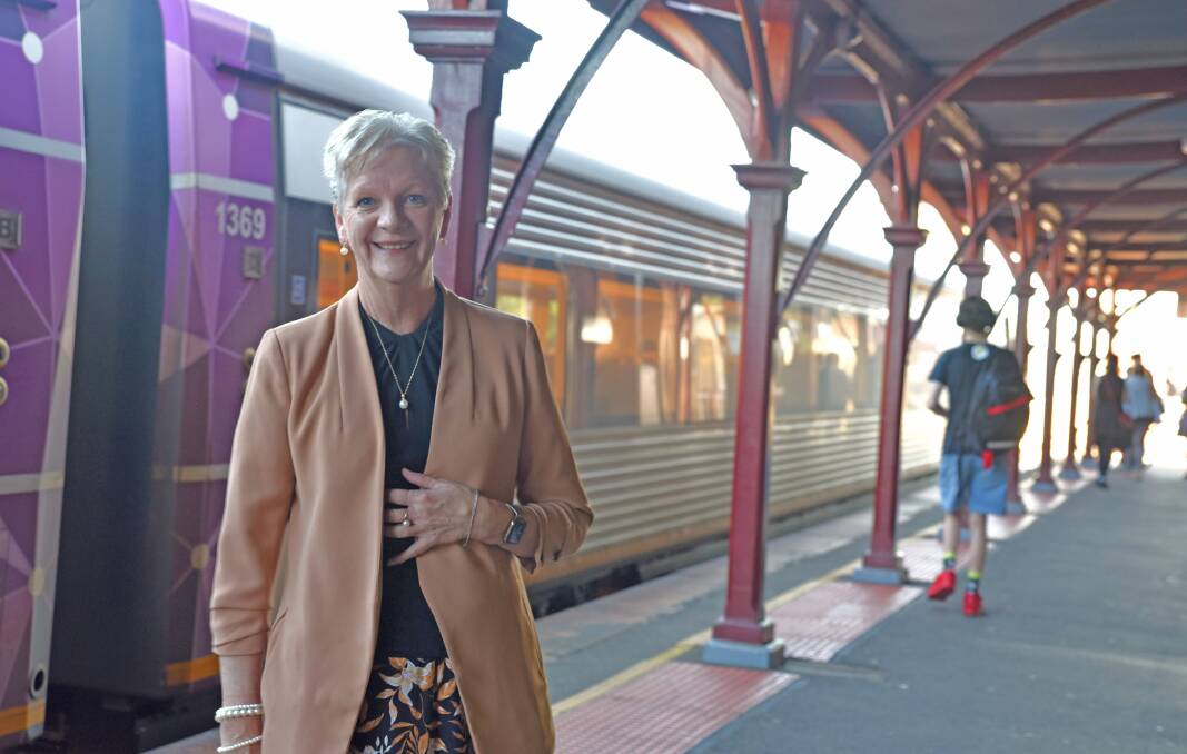 Member for Bendigo West Maree Edwards announced the new service at Castlemaine on Friday morning. Picture supplied