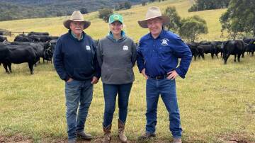 Cass McCormack has returned for another year as president of the Mountain
Cattlemens Association of Victoria. She will be supported by past president Bruce McCormack (left) and vice president Ben Treasure. Picture supplied