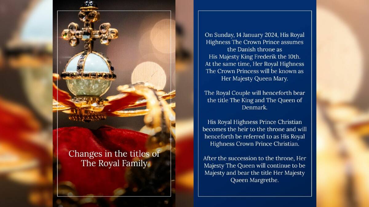 The Royal House of Denmark also shared the update instagram. Det Danske Kongehus/Instragram