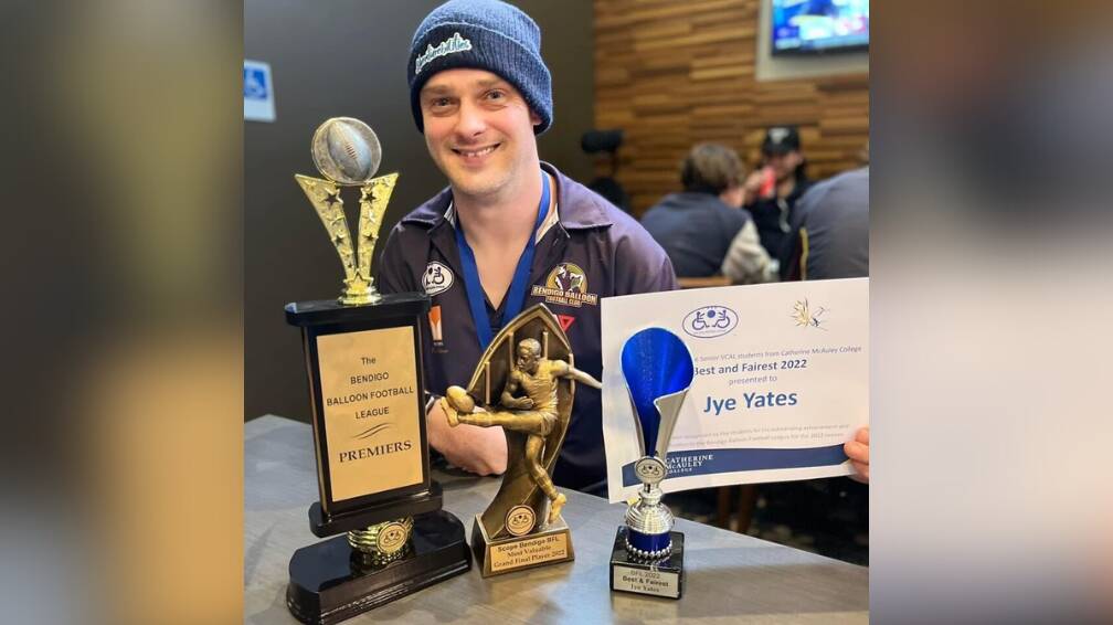 Jye Yates and his teammates in the top-of-the-ladder Bulldogs side continued their fine form from the season in the balloon football grand final. Picture by Jan Miletic 
