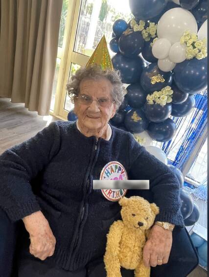 MILESTONE: Muriel Kelly celebrated her 104th birthday on Tuesday surrounded by friends and staff at Estia Health Victoria Heights. Picture: supplied 