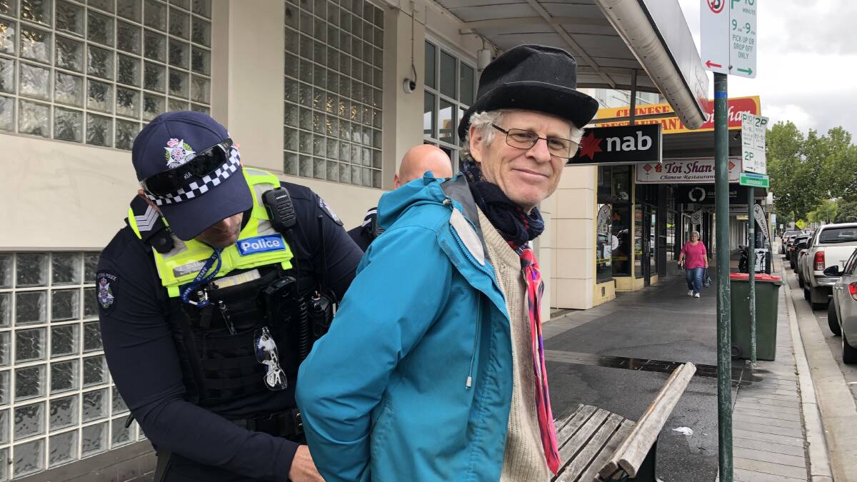 Bernard Tonkin is one of three Castlemaine climate protestors who have been found guilty of trespass. Picture by Jenny Denton 