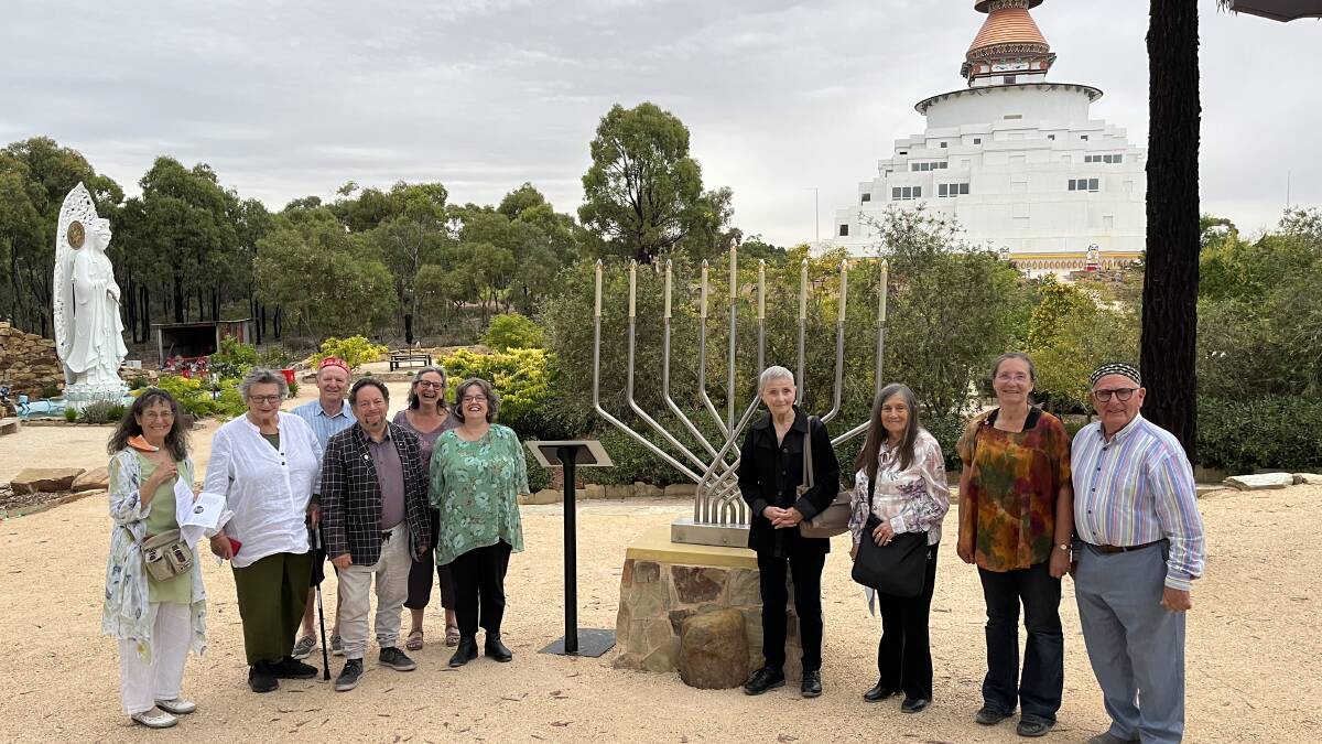 Members of the Jewish community recently congregated to celebrate Chanukah in Bendigo. Picture supplied 