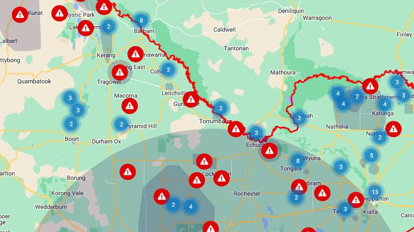 Powercor staff are hard at work attending to outages across the state including northern Victoria - which is the most impacted part of the state. Picture from Powercor 