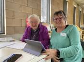 GENEALOGY: Bendigo Family History Group members Rita Hull and Annette Delaney delve into the past through their DNA. Picture: LUCY WILLIAMS 