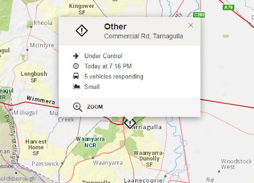 Emergency services are responding to two trapped dogs in an unknown condition down a Tarnagulla mineshaft. Picture: VicEmergency 