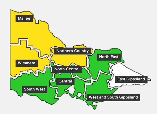 The northern country faces a moderate fire risk today. Picture from CFA
