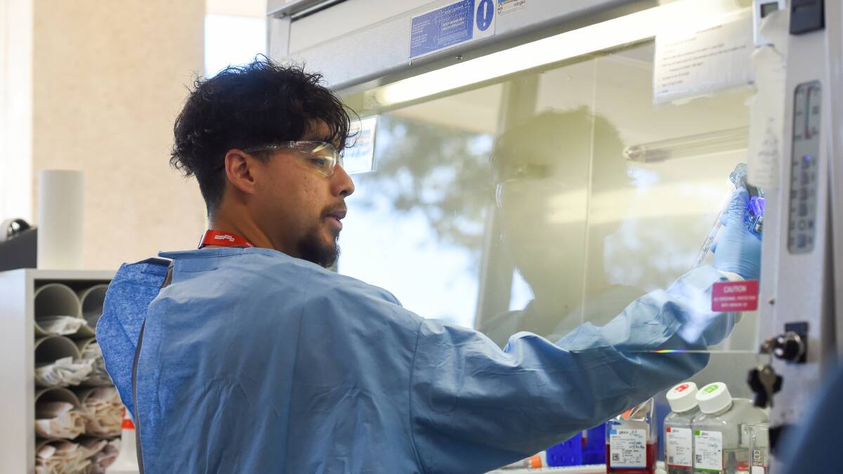 LAB WORK: La Trobe University students are catching up on their laboratory work after COVID disruptions. Picture: DARREN HOWE