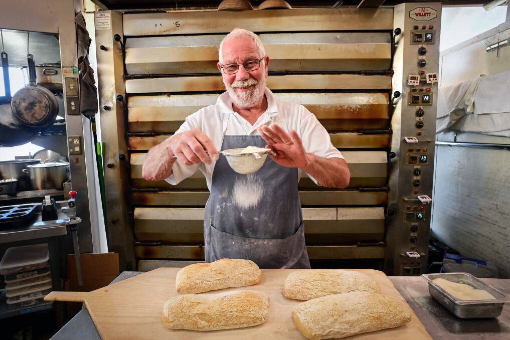 GOOD LOAF: 71-year-old Dave Clarke has completed his baking apprenticeship with The Good Loaf Bendigo. Picture: BRENDAN MCCARTHY