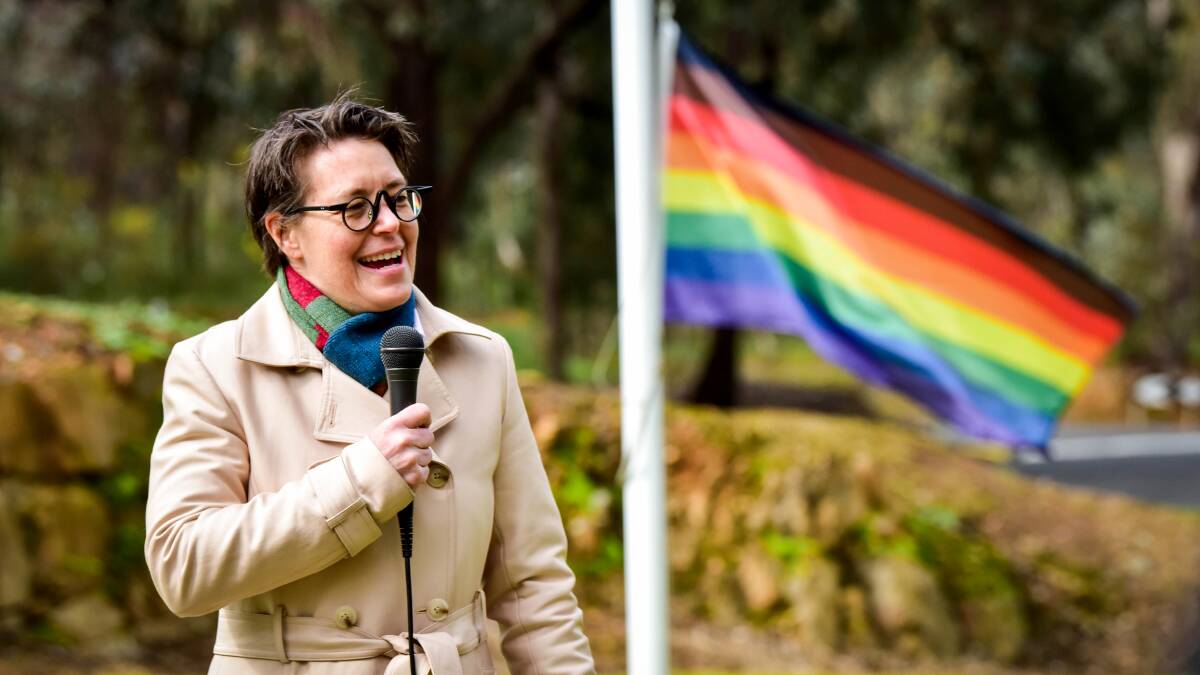Dr Julie Rudner shared the importance of diversity and solidarity with La Trobe students and staff. Picture: BRENDAN MCCARTHY 
