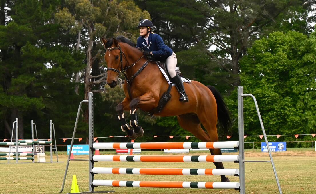 Shay Smith with horse Sonny at the 149th Daylesford Show on Saturday. Picture by Adam Trafford.