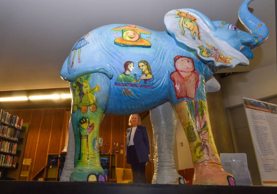 WHLM chief executive Tricia Currie with the Elephant in the Room. Picture by Darren Howe