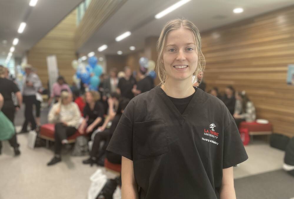 First year La Trobe University nursing student Ella Birtles said she would be encouraged to continue her studies once she completes her undergraduate. Picture by Jonathon Magrath