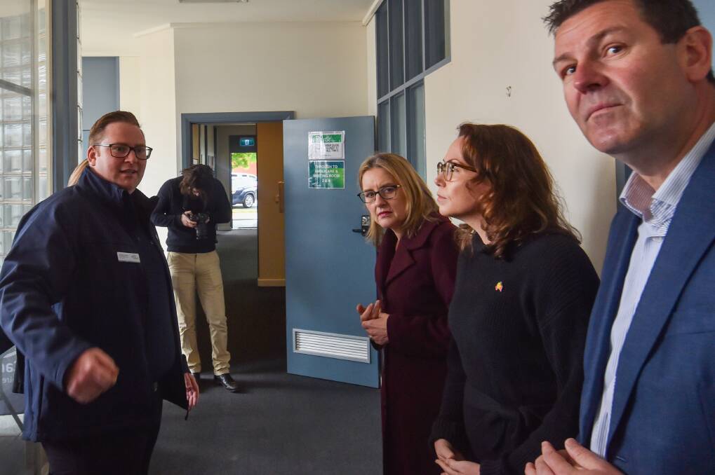 The Premier met with Campaspe Shire staff, local councillors and community leaders. Picture by Darren Howe