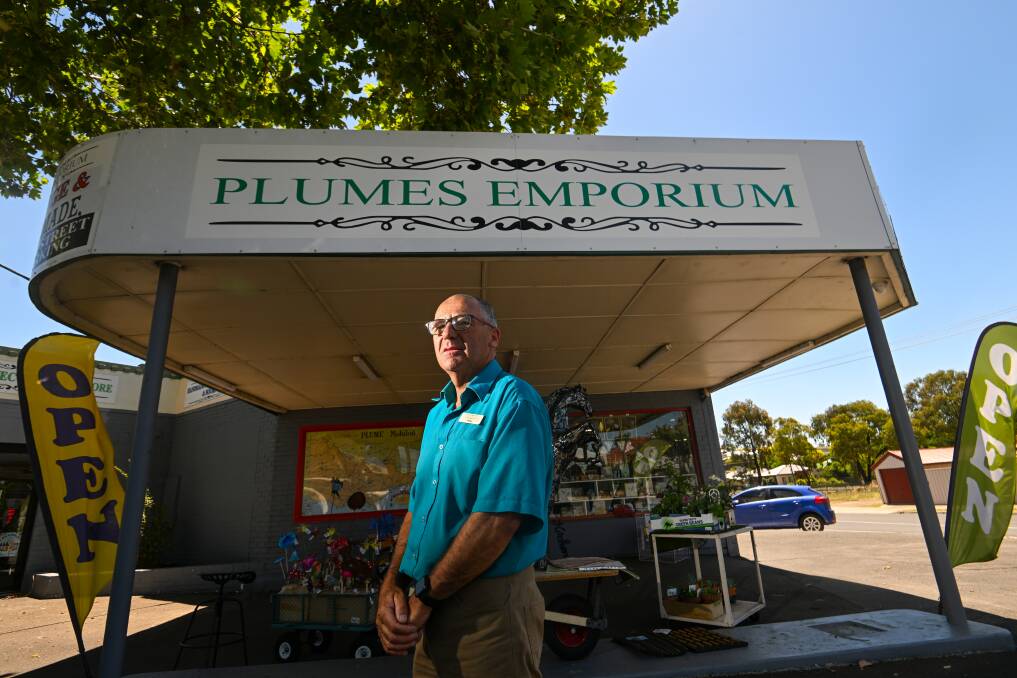 Manager of Plumes Emporium, Peter Wilmott, said the shop will close in February. Picture by Darren Howe.
