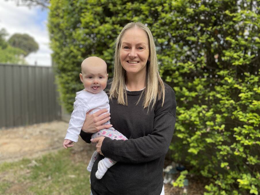 Melissa Lehman with daughter Eloise, who was born at St John of God Bendigo Hospital via a maternally-assisted caesarean section. Picture by Jonathon Magrath