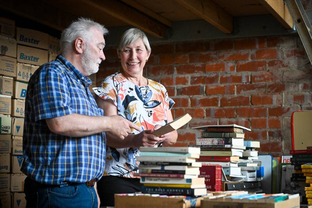 Garth and Marg Keech will coordinate the 2023 Easter Book Fair after taking over from the Y Service Club of Bendigo. Picture by Darren Howe