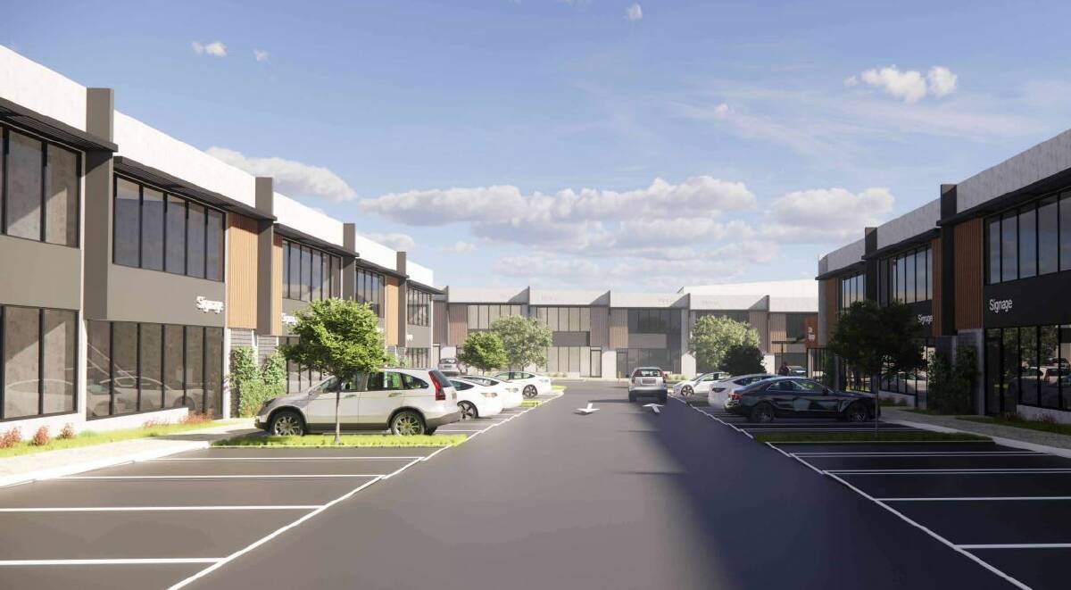 An artist's impression of a section of the Rohs Road business park. Image supplied