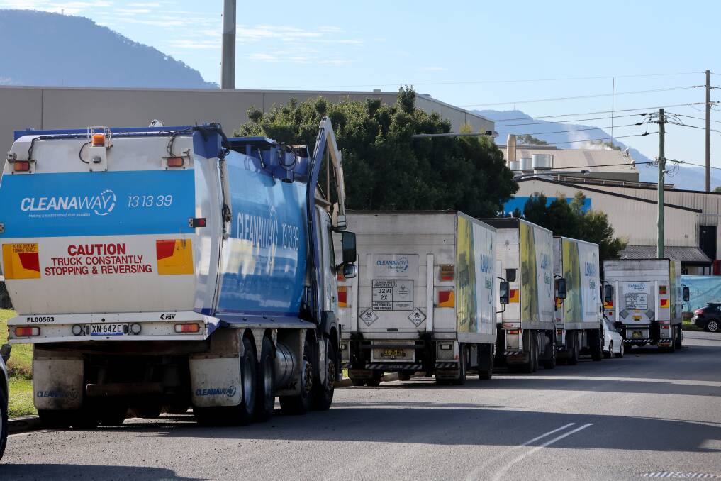Cleanaway trucks in New South Wales. Picture by Sylvia Liber/Illawarra Mercury