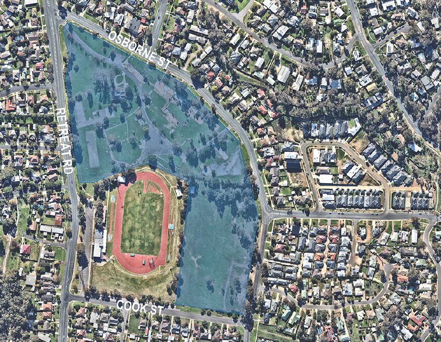 Bendigo's athletes' village will be located surrounding the Flora Hill athletics complex. Picture is supplied