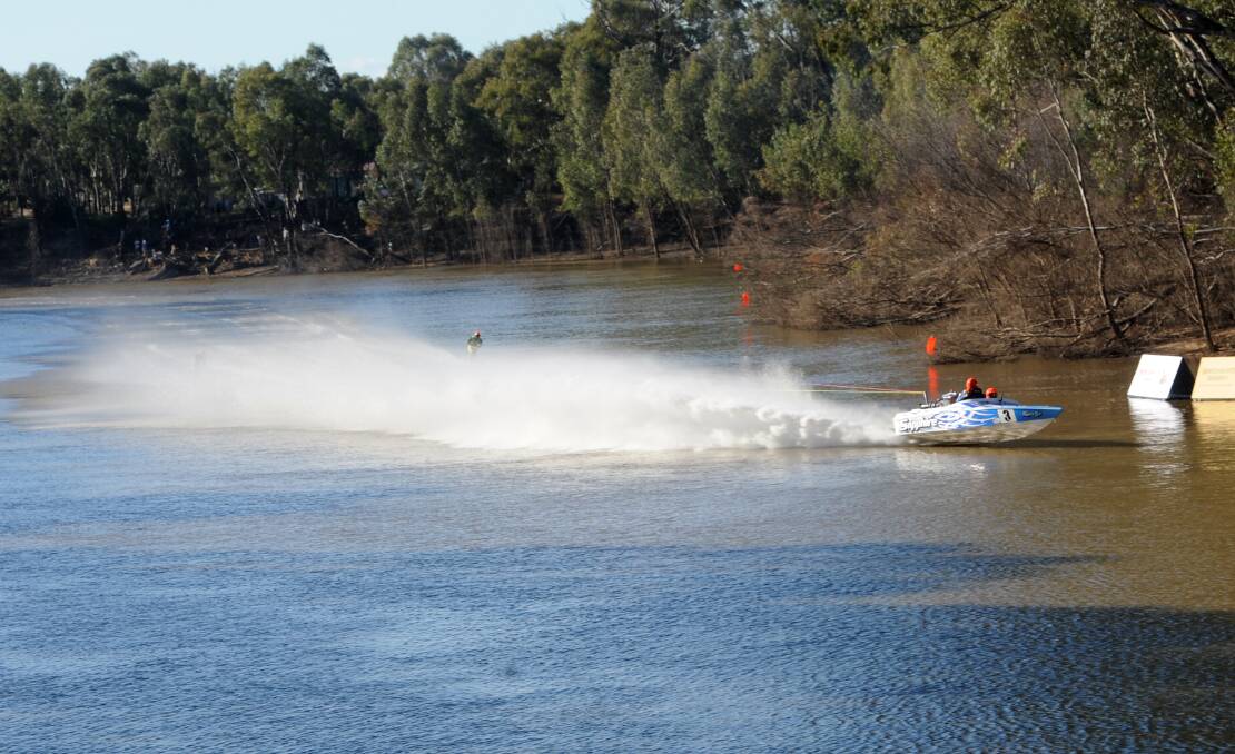 A water-skier at the Southern 80 in 2011. Picture by Jim Aldersey